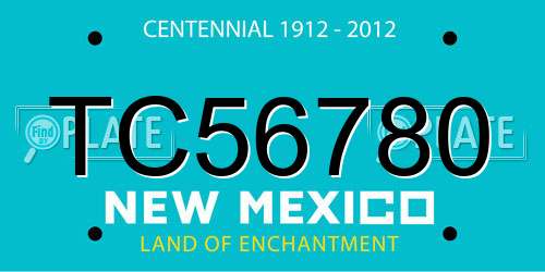 TC56780 New Mexico License Plate