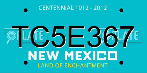 TC5E367 New Mexico License Plate