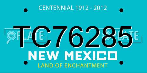 TC76285 New Mexico License Plate