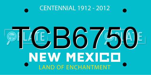TCB6750 New Mexico License Plate