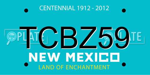 TCBZ59 New Mexico License Plate