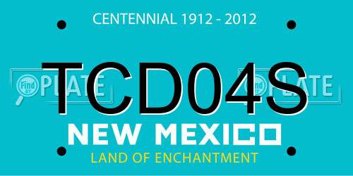 TCD04S New Mexico License Plate