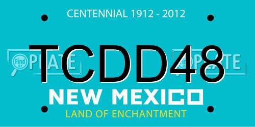 TCDD48 New Mexico License Plate