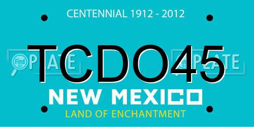 TCDO45 New Mexico License Plate