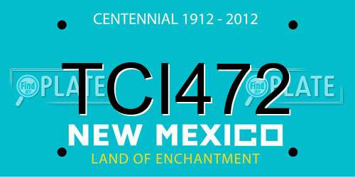 TCI472 New Mexico License Plate