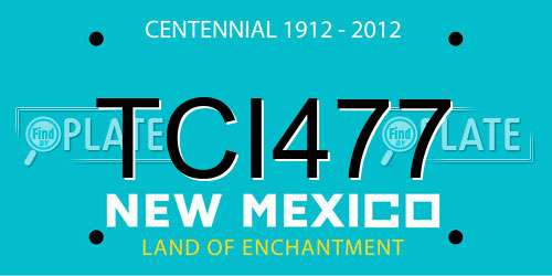 TCI477 New Mexico License Plate