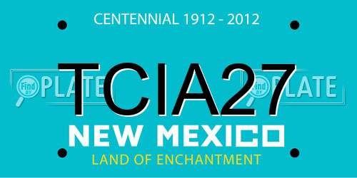 TCIA27 New Mexico License Plate