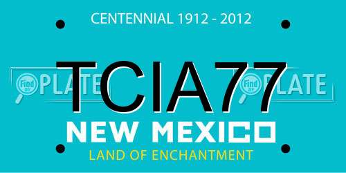 TCIA77 New Mexico License Plate
