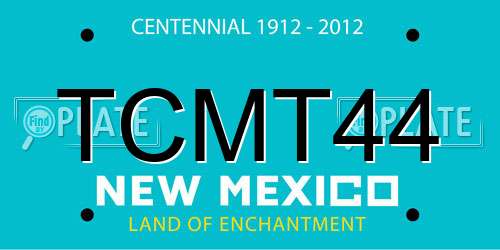 TCMT44 New Mexico License Plate