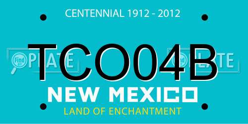 TCO04B New Mexico License Plate