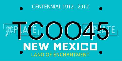 TCOO45 New Mexico License Plate