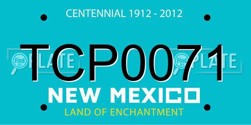 TCP0071 New Mexico License Plate