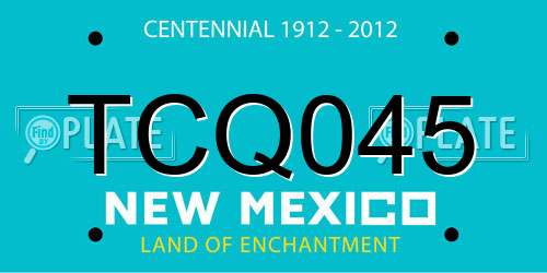 TCQ045 New Mexico License Plate