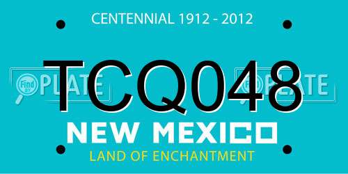 TCQ048 New Mexico License Plate