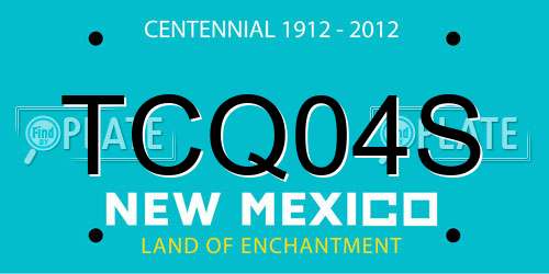 TCQ04S New Mexico License Plate