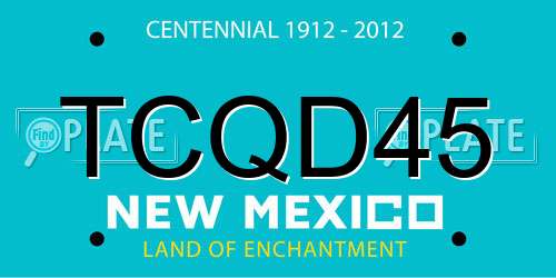 TCQD45 New Mexico License Plate