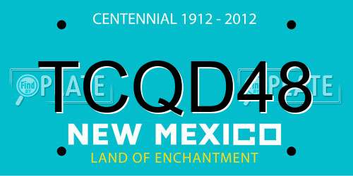 TCQD48 New Mexico License Plate