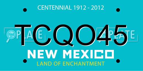 TCQO45 New Mexico License Plate