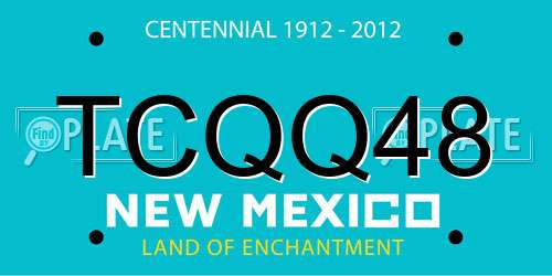 TCQQ48 New Mexico License Plate