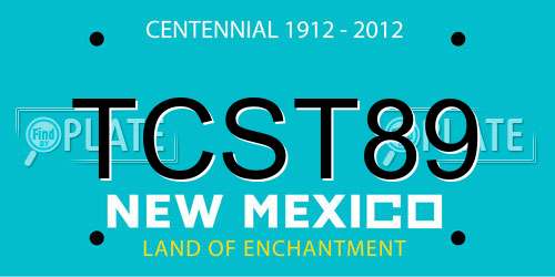 TCST89 New Mexico License Plate