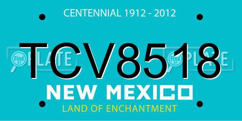 TCV8518 New Mexico License Plate