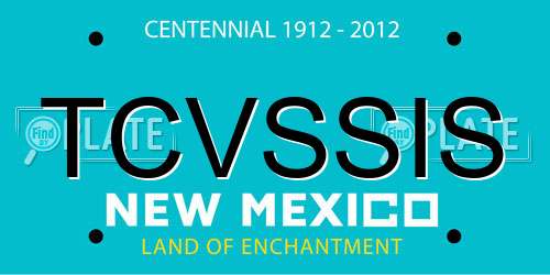 TCVSSIS New Mexico License Plate