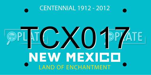 TCX017 New Mexico License Plate