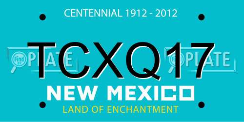 TCXQ17 New Mexico License Plate