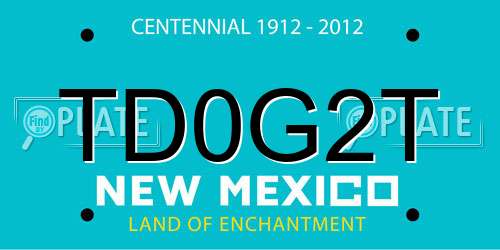 TD0G2T New Mexico License Plate