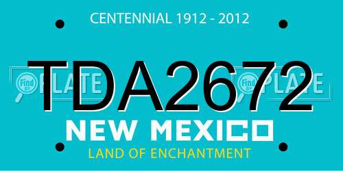 TDA2672 New Mexico License Plate