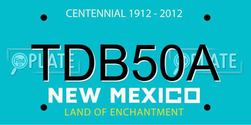 TDB50A New Mexico License Plate