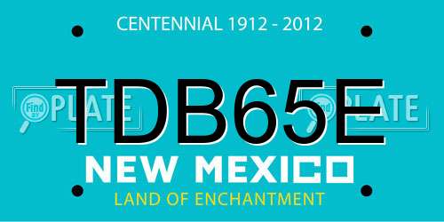 TDB65E New Mexico License Plate