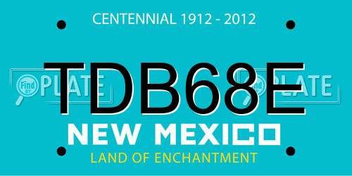 TDB68E New Mexico License Plate