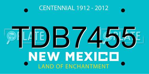 TDB7455 New Mexico License Plate