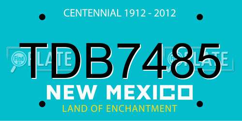 TDB7485 New Mexico License Plate