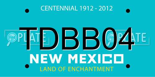 TDBB04 New Mexico License Plate