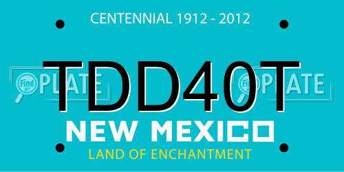 TDD40T New Mexico License Plate