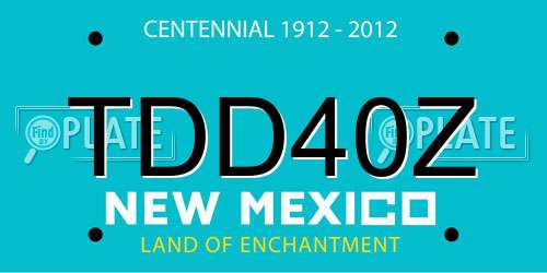 TDD40Z New Mexico License Plate