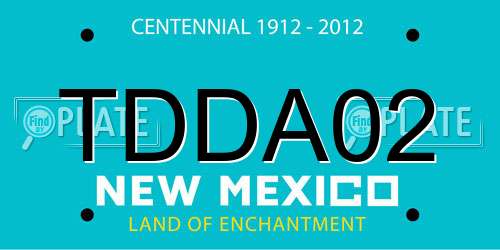 TDDA02 New Mexico License Plate