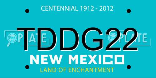 TDDG22 New Mexico License Plate
