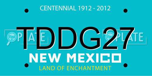 TDDG27 New Mexico License Plate