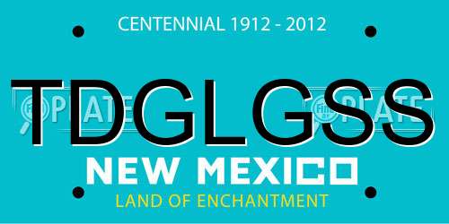TDGLGSS New Mexico License Plate