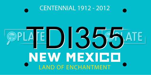 TDI355 New Mexico License Plate