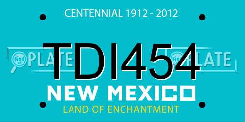 TDI454 New Mexico License Plate