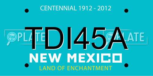 TDI45A New Mexico License Plate