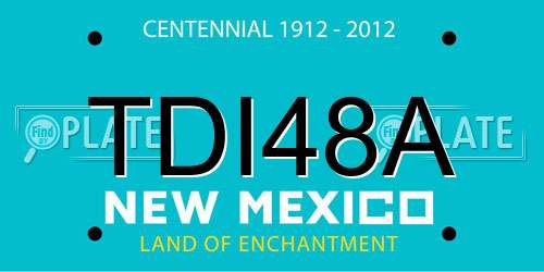 TDI48A New Mexico License Plate