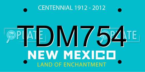 TDM754 New Mexico License Plate