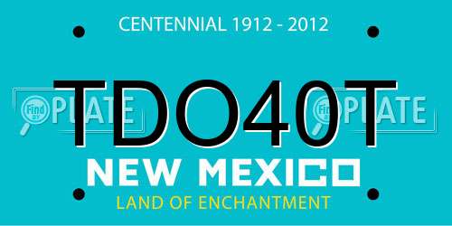 TDO40T New Mexico License Plate