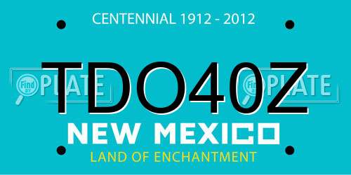 TDO40Z New Mexico License Plate