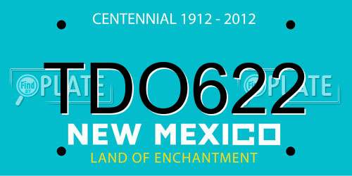 TDO622 New Mexico License Plate